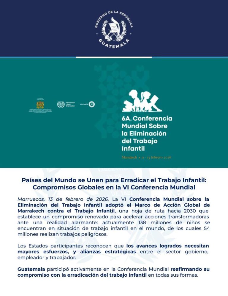 Países del Mundo se Unen para Erradicar el Trabajo Infantil: Compromisos Globales en la VI Conferencia Mundial 