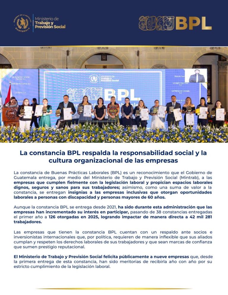 La constancia BPL respalda la responsabilidad social y la cultura organizacional de las empresas  