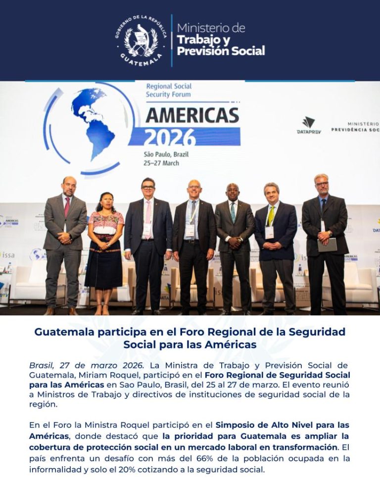 Guatemala participa en el Foro Regional de la Seguridad Social para las Américas 